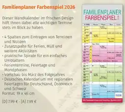 Müller Familienplaner Farbenspiel 2026 Angebot