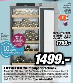 Red Zac LIEBHERR Weintemperierschrank Angebot