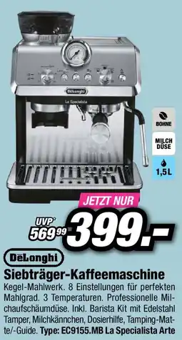 Red Zac DeLonghi Siebträger-Kaffeemaschine Angebot