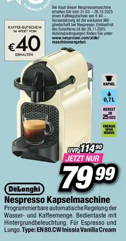 Red Zac DeLonghi Nespresso Kapselmaschine Angebot