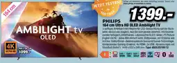Red Zac PHILIPS 164 cm Ultra HD OLED Ambilight TV Angebot