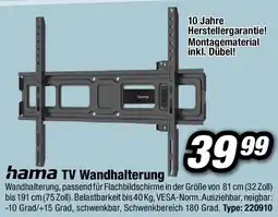 Red Zac hama TV Wandhalterung Angebot
