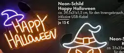 TEDi Neon-Schild Happy Halloween Angebot