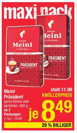 Maximarkt Meinl Präsident Angebot