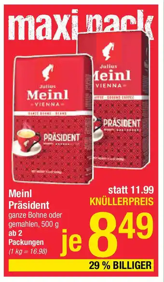 Maximarkt Meinl Präsident Angebot