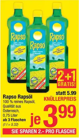 Maximarkt Rapso Rapsöl 100% Angebot
