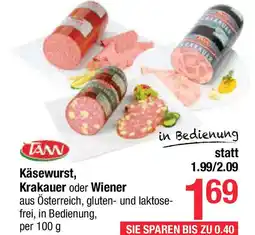 Maximarkt Käsewurst, Krakauer oder Wiener Angebot