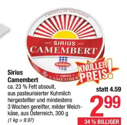 Maximarkt Sirius Camembert Angebot