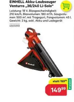 BayWa Einhell akku-laubsauger venturro Angebot