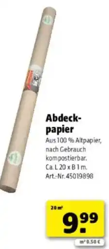 Hagebau Abdeck- papier Angebot