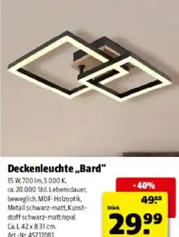 Hagebau Deckenleuchte bard Angebot