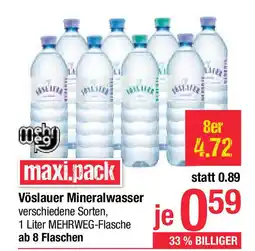 Maximarkt Vöslauer mineralwasser verschiedene sorten, Angebot