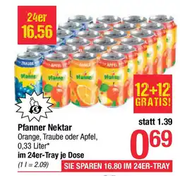 Maximarkt Pfanner nektar orange, traube oder apfel, Angebot