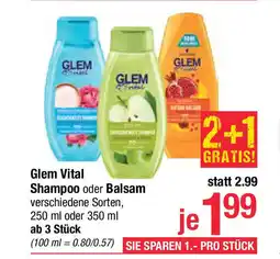 Maximarkt Glem vital shampoo oder balsam Angebot