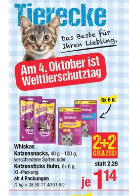 Maximarkt Whiskas katzensnacks Angebot