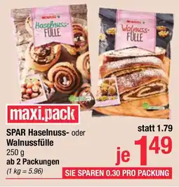 Maximarkt Spar haselnuss- oder walnussfülle Angebot