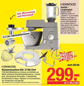Maximarkt Kenwood küchenmaschine kvc 3170s chef Angebot
