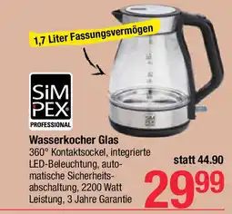 Maximarkt Wasserkocher glas Angebot