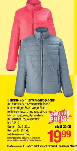 Maximarkt Damen- oder herren-steppjacke Angebot