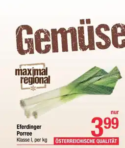 Maximarkt Eferdinger porree Angebot