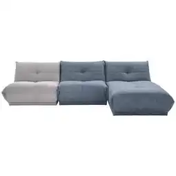 Möbelix Ecksofa Giselle Blaugrau/Grau S: 315x185 cm Angebot