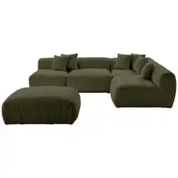 Möbelix Ecksofa Bloom Olivgrün Teddystoff Angebot