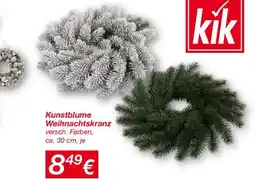 KiK Kunstblume Weihnachtskranz Angebot