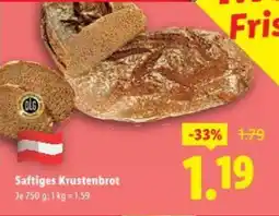 Lidl Saftiges Krustenbrot Angebot