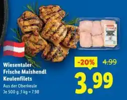 Lidl Wiesentaler frische maishendl keulenfilets Angebot