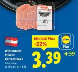 Lidl Wiesentaler frische karreesteaks Angebot