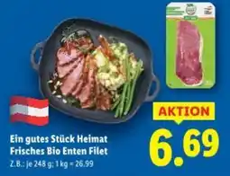 Lidl Ein gutes stück heimat frisches bio enten filet Angebot