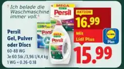 Lidl Persil gel, pulver oder discs Angebot