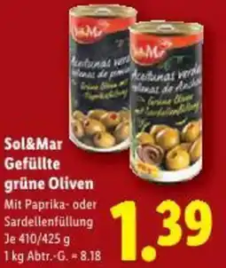 Lidl Sol&mar gefüllte grüne oliven Angebot