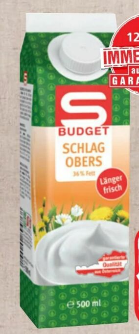 Spar Schlagobers Angebot