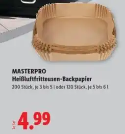 Lidl Masterpro heißluftfritteusen backpapier Angebot