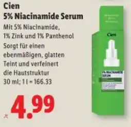 Lidl Cien 5% niacinamide serum Angebot