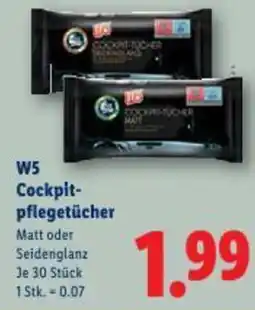 Lidl W5 cockpi pflegetücher Angebot