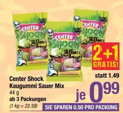 Maximarkt Center shock kaugummi sauer mix Angebot