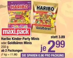 Maximarkt Haribo kinder-party minis oder goldbären minis Angebot