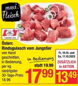 Maximarkt Österr rindsgulasch vom jungstier Angebot