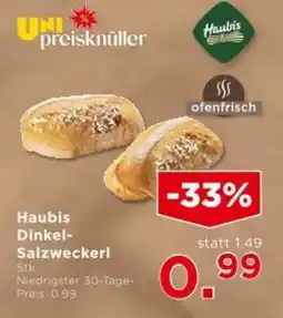 Unimarkt Haubis Dinkel Salzweckerl Angebot