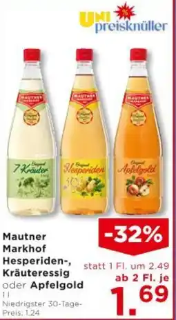 Unimarkt Mautner Markhof Hesperiden, Kräuteressig oder Apfelgold Angebot