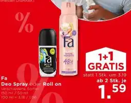 Unimarkt Fa Deo Spray oder Roll on Angebot