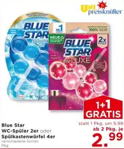 Unimarkt Blue star wc spüler 2er oder spülkastenwürfel 4er Angebot
