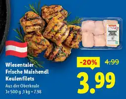 Lidl Wiesentaler frische maishendl keulenfilets Angebot