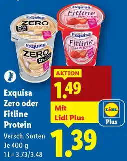 Lidl Exquisa zero oder fitline protein Angebot