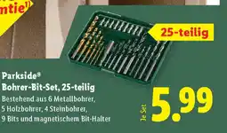 Lidl Parkside bohrer bit set 25 teilig Angebot