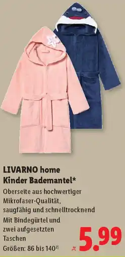 Lidl Livarno home kinder bademantel Angebot