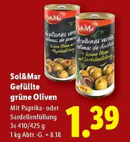 Lidl Sol&mar gefüllte grüne oliven Angebot