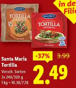 Lidl Santa Maria Tortilla Angebot